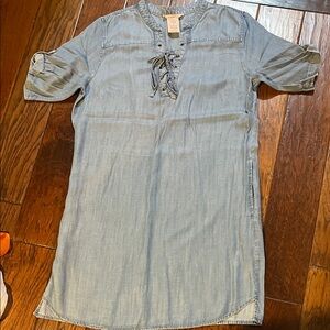 Philosophy Denim Lace-Up Top